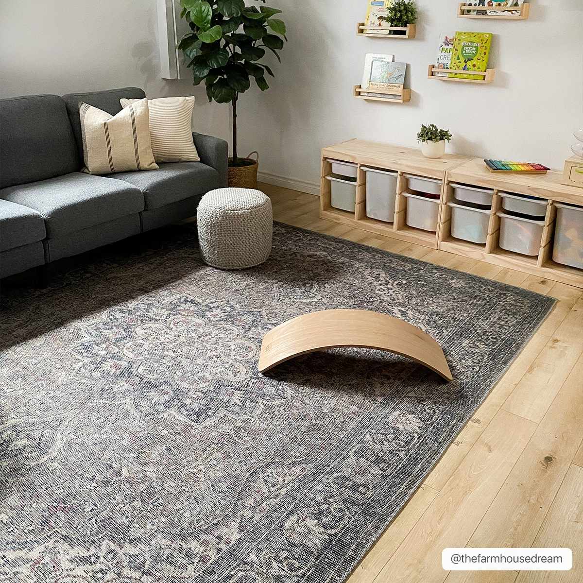 Greenpoint Dusty Blue Washable Rug-2