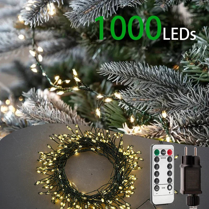 Cluster String Lights with Remote (1000LED)-1