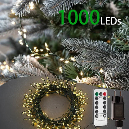 Cluster String Lights with Remote (1000LED)-1
