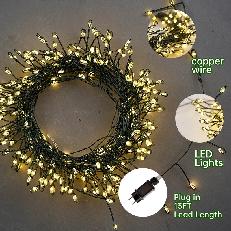 Cluster String Lights with Remote (1000LED)-3