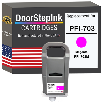 DoorStepInk Brand for Canon PFI-703 700mL Magenta Remanufactured in the USA Ink Cartridge PFI-703M-0