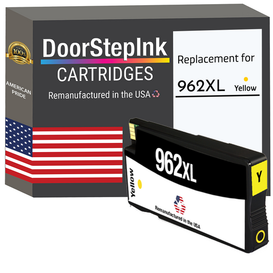 DoorStepInk Brand for HP 962XL (3JA02AN) Yellow Remanufactured in the USA Ink Cartridge-0