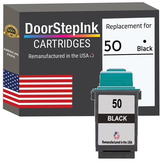 DoorStepInk Remanufactured in the USA Ink Cartridge for Lexmark #50 Black-0
