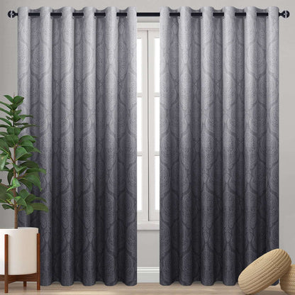 DWCN Ombre Blackout Curtains, Set of 2 Panels-6