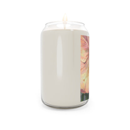 13.75oz Eco-Friendly Scented or Unscented Soy Wax Candle Jar with 'Amaryllis' Artwork by American Artist Barbara Cleary-3