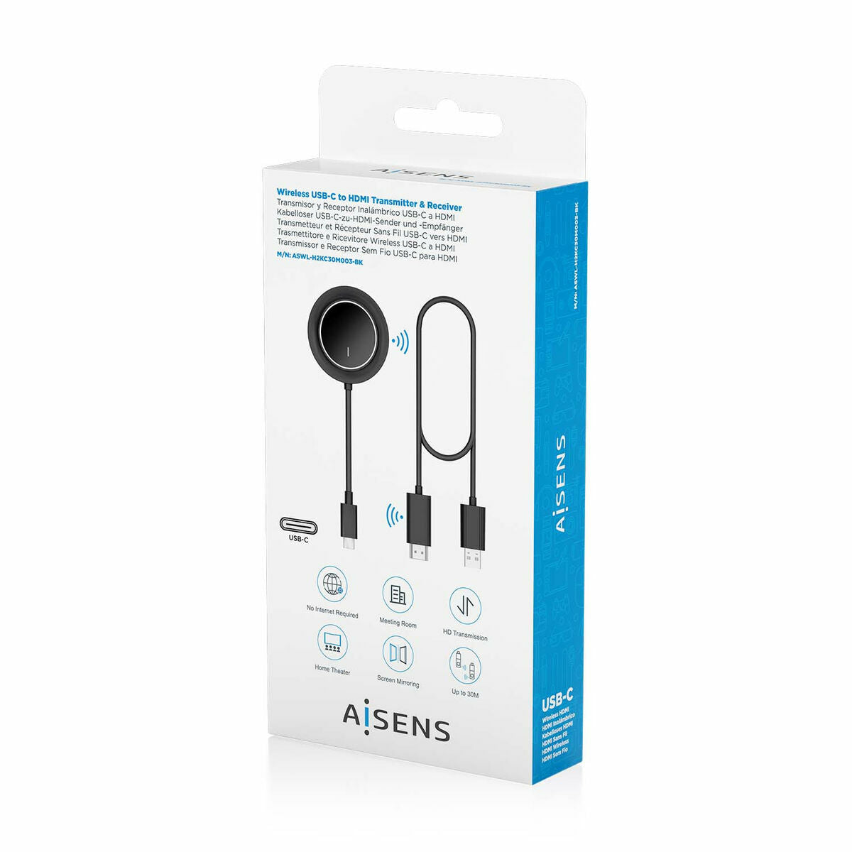 HDMI Cable Aisens ASWL-H2KC30M003-BK Black-8