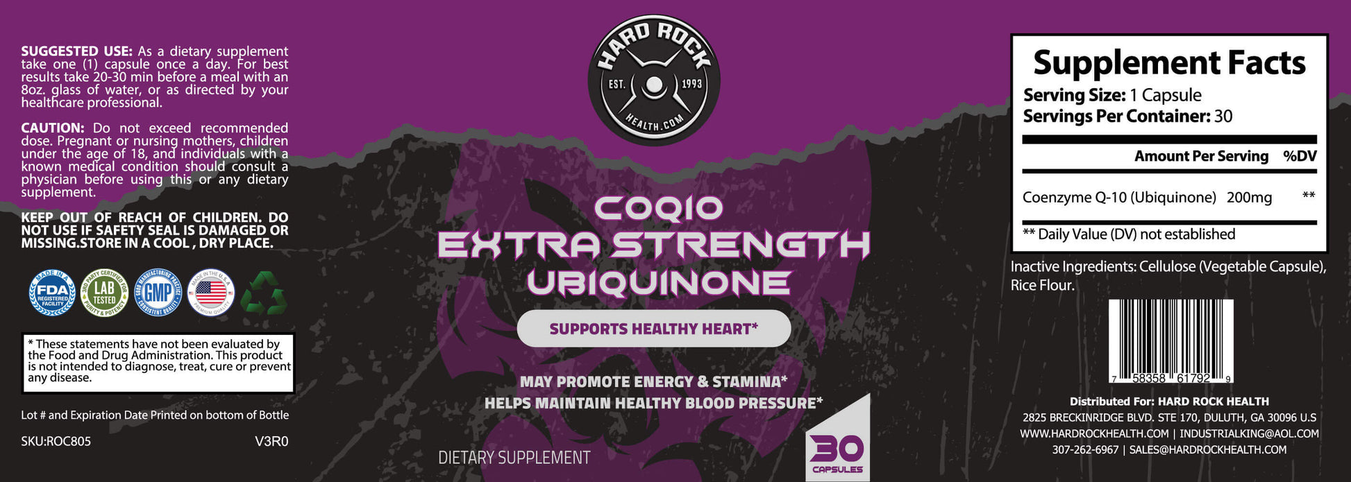 CoQ10 Ubiquinone- Extra Strength 30 Capsules-2