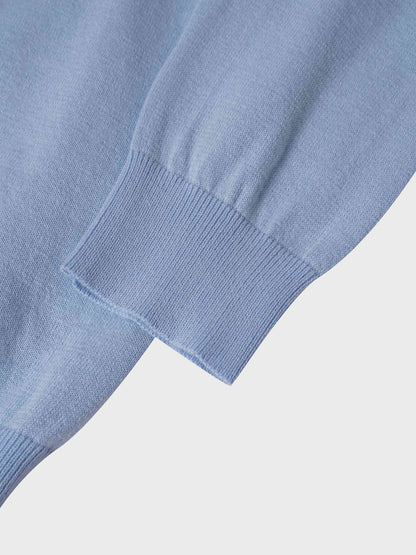 High V Lightweight Sweater-LT Blue-4