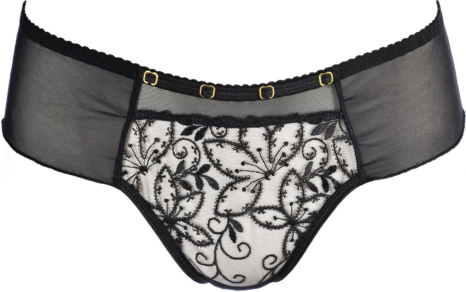 Ultra Sheer Brazilian Thong Panty Axami Black Angel-4