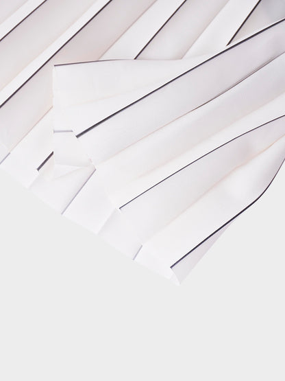 Elastic Waist Printed Pleated Skirt-Brown Chevron Border-4