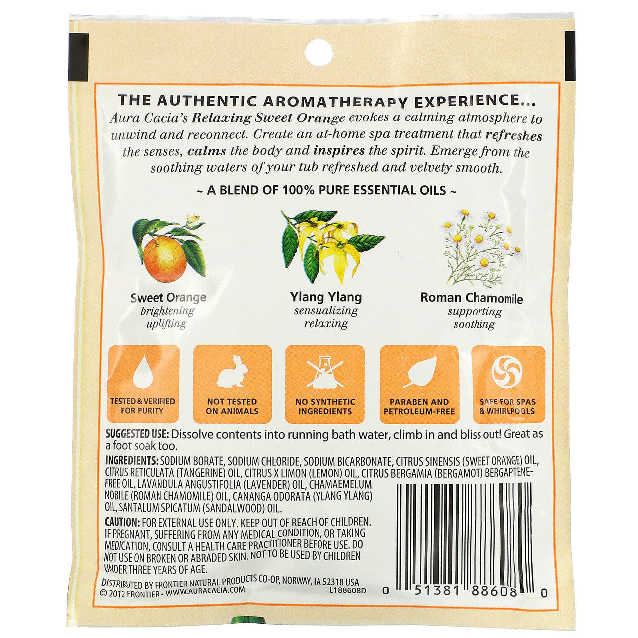 Aura Cacia Mineral Bath Relaxing Sweet Orange (6x2.5 Oz)-1