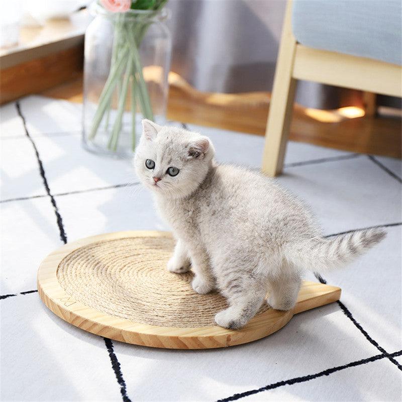 Wall Mounted Cat Scratcher Board With Suction Cup Toy-1
