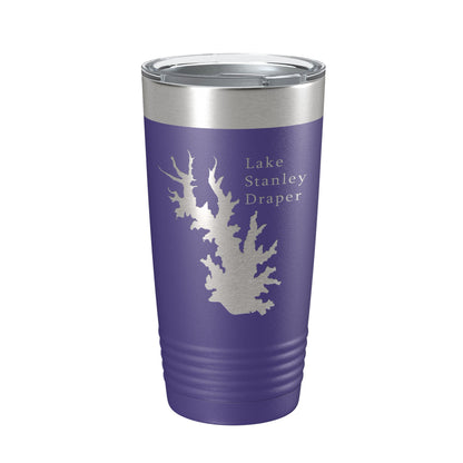 Lake Stanley Draper Map Tumbler Travel Mug Insulated Laser Engraved Coffee Cup Oklahoma 20 oz-15