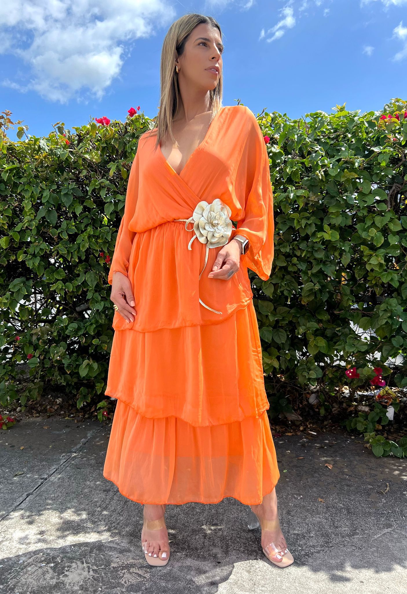 Italian Leather Metallic Belts-3