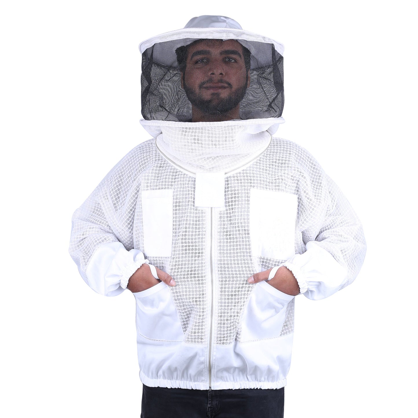Beekeeping Bee Jacket 3 Layer Mesh Round Head Jacket & Trouser Protective Equipment-4