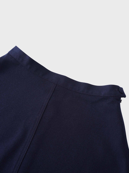 Fringe Circle Skirt-Navy-3