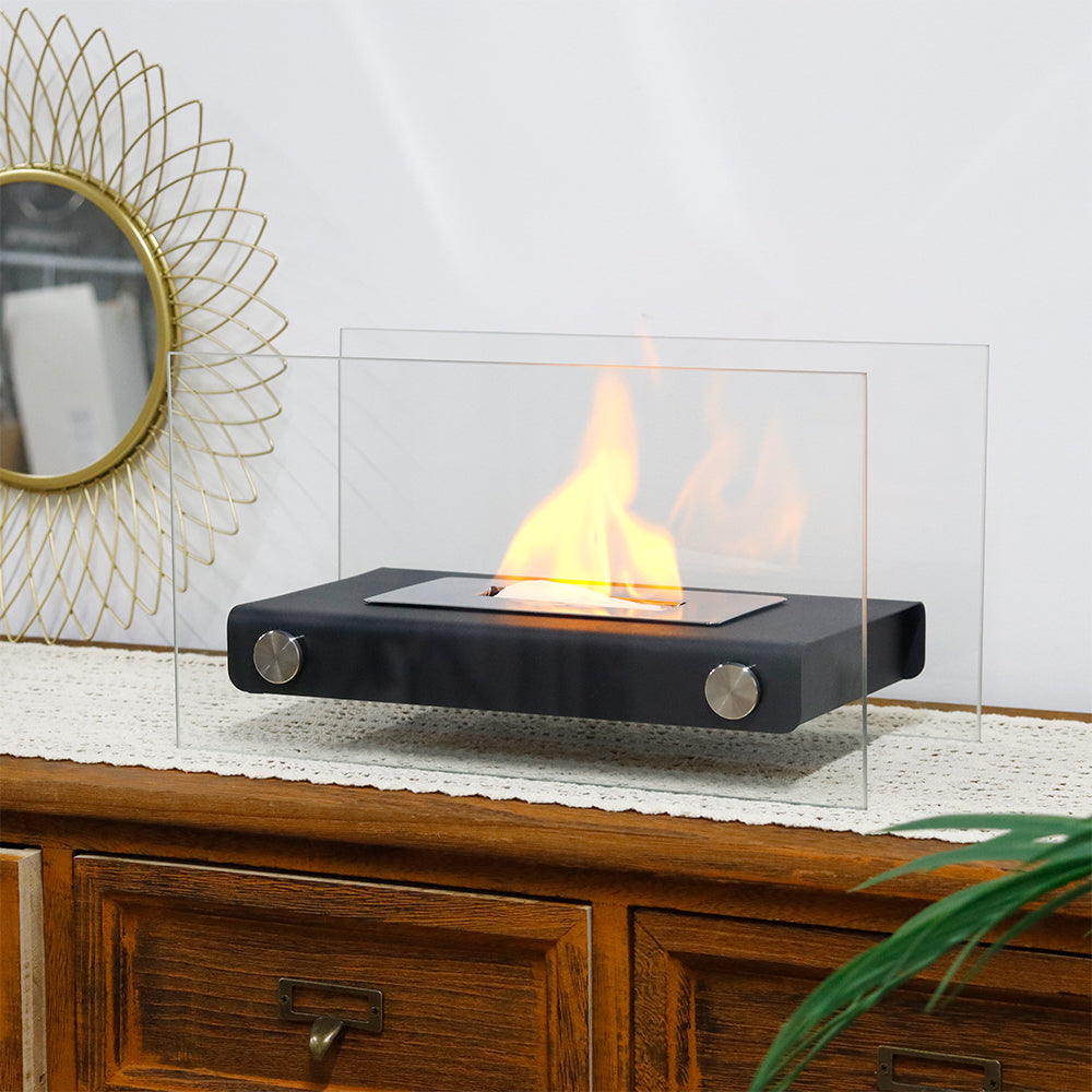 7.5" H Metal Bio Ethanol Fireplace Tabletop Ethanol Fireplace-1