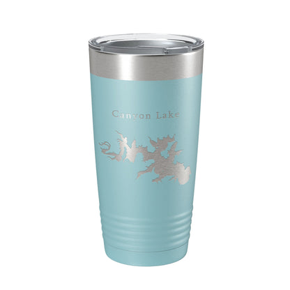 Canyon Lake Map Tumbler Travel Mug Insulated Laser Engraved Coffee Cup Texas 20 oz-13