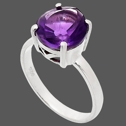 Fancy Cut Premium African Amethyst Ring size-7.5 R-1019 11-ER10040-2