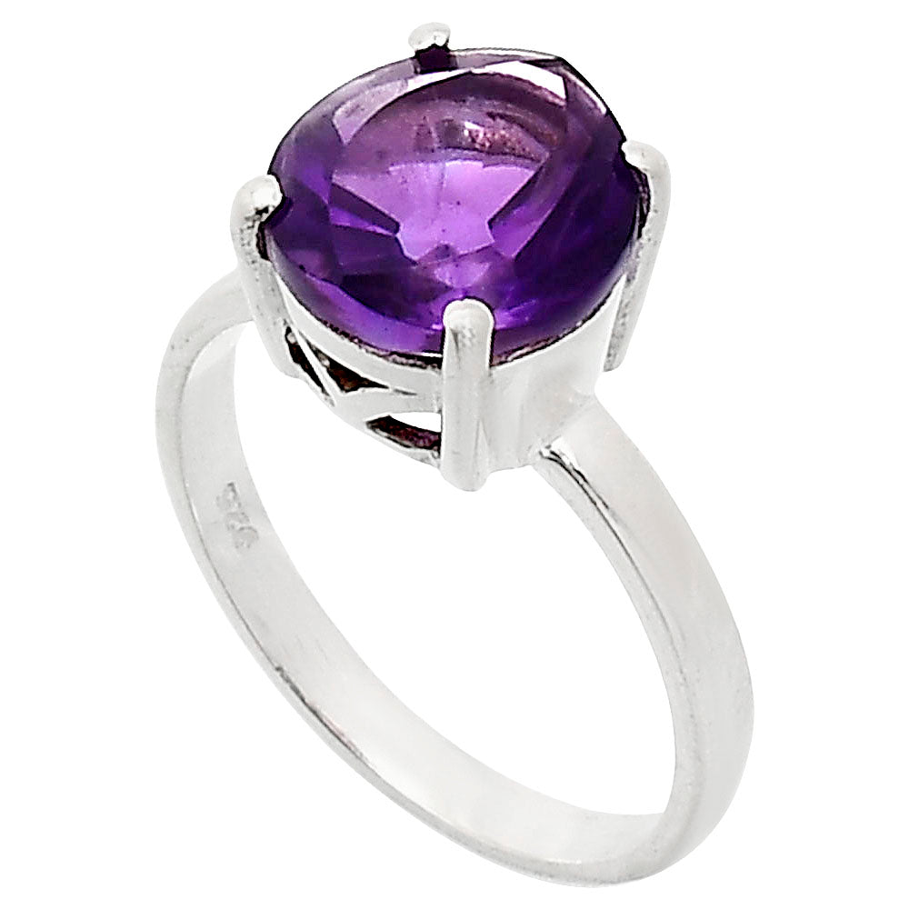 Fancy Cut Premium African Amethyst Ring size-7.5 R-1019 11-ER10040-1