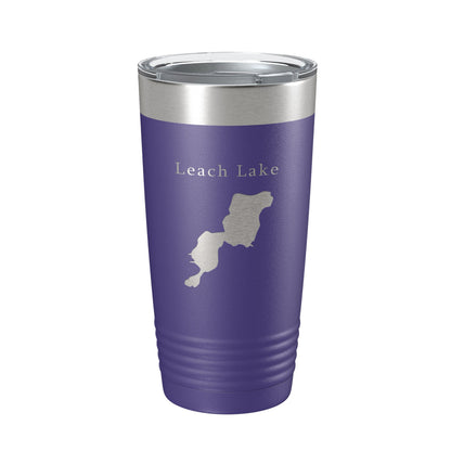 Leach Lake Map Tumbler Travel Mug Insulated Laser Engraved Coffee Cup Michigan 20 oz-15
