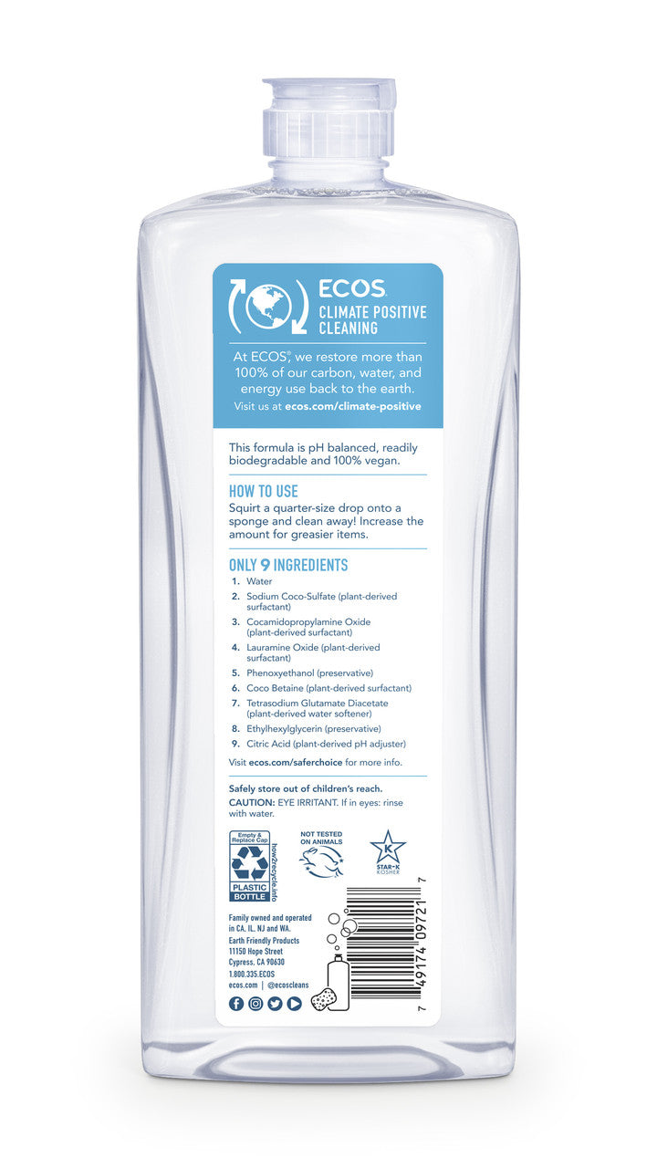 Earth Friendly Dishmate Dish Liquid Free & Clear (6x25Oz)-1