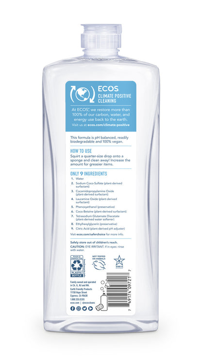 Earth Friendly Dishmate Dish Liquid Free & Clear (6x25Oz)-1