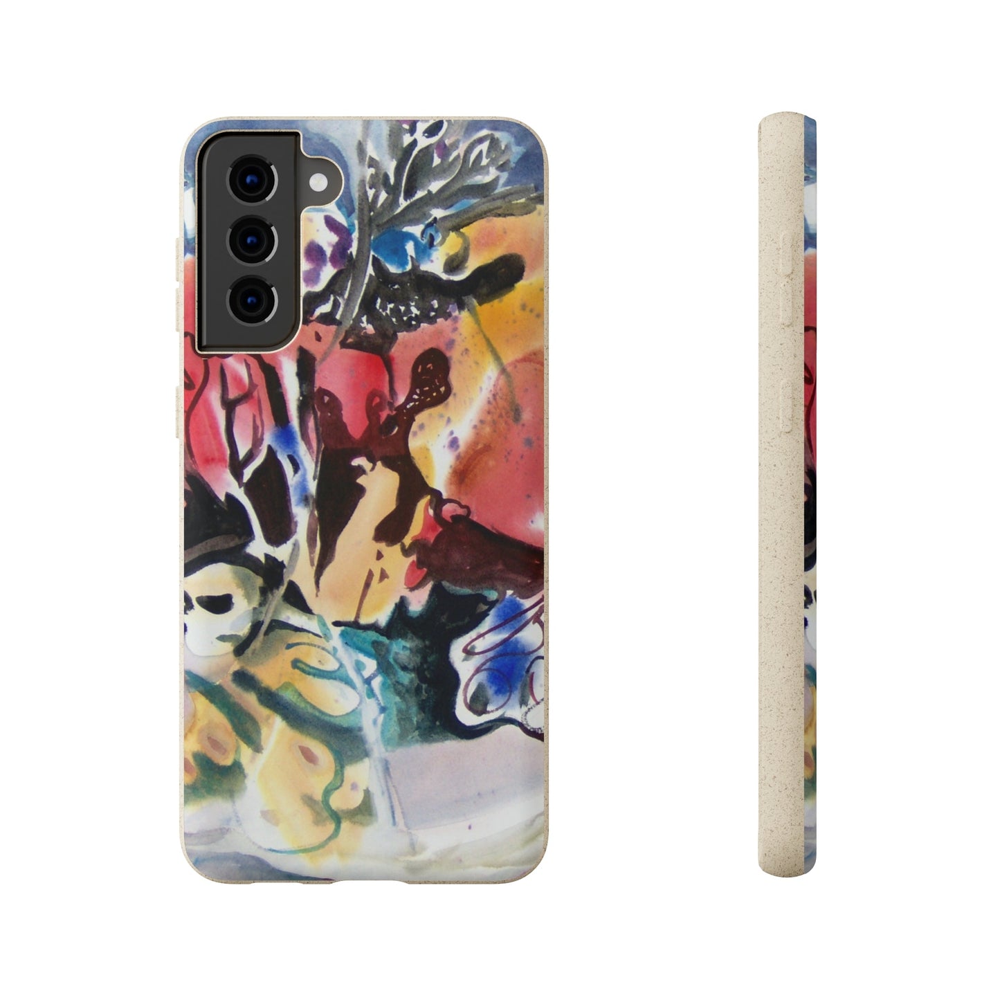 Biodegradable Phone Case with 'Floral Fantasy' Abstract Original Artwork by Barbara Cleary-43