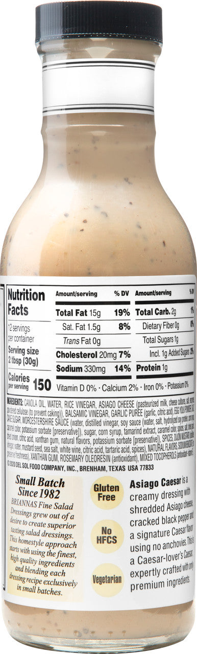 Brianna's Asiago Caesar Salad Dressing (6x12Oz)-1