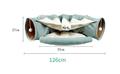 Feline Funhouse Interactive Cat Tunnel - Portable Play Toy For Cats, Rabbits, And Ferrets-1