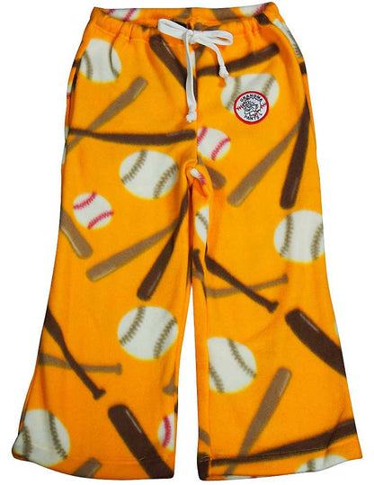 Grandma Pajama Pants - Big Boys Polar Fleece Baseball Pajama Pant-2
