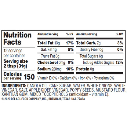 Brianna's Home Style Salad DressingRich Poppy Seed (6x12Oz)-2