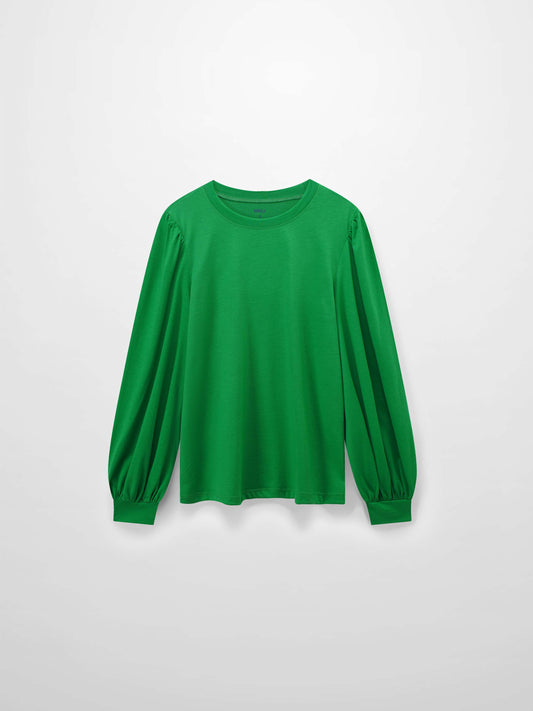 Bubble Sleeve T-Shirt-Kelly Green-0