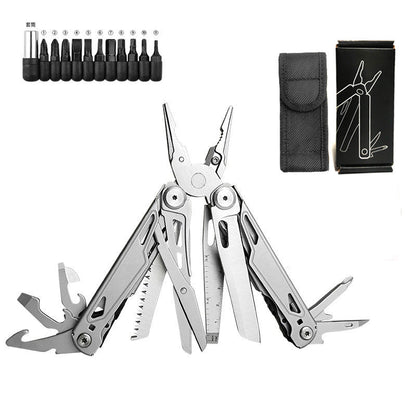 Foldable Multitool Pliers with Scissors and Screwdriver Stainless Steel Multi Tool Pliers with Replaceable Wire Cutters and Saw-4
