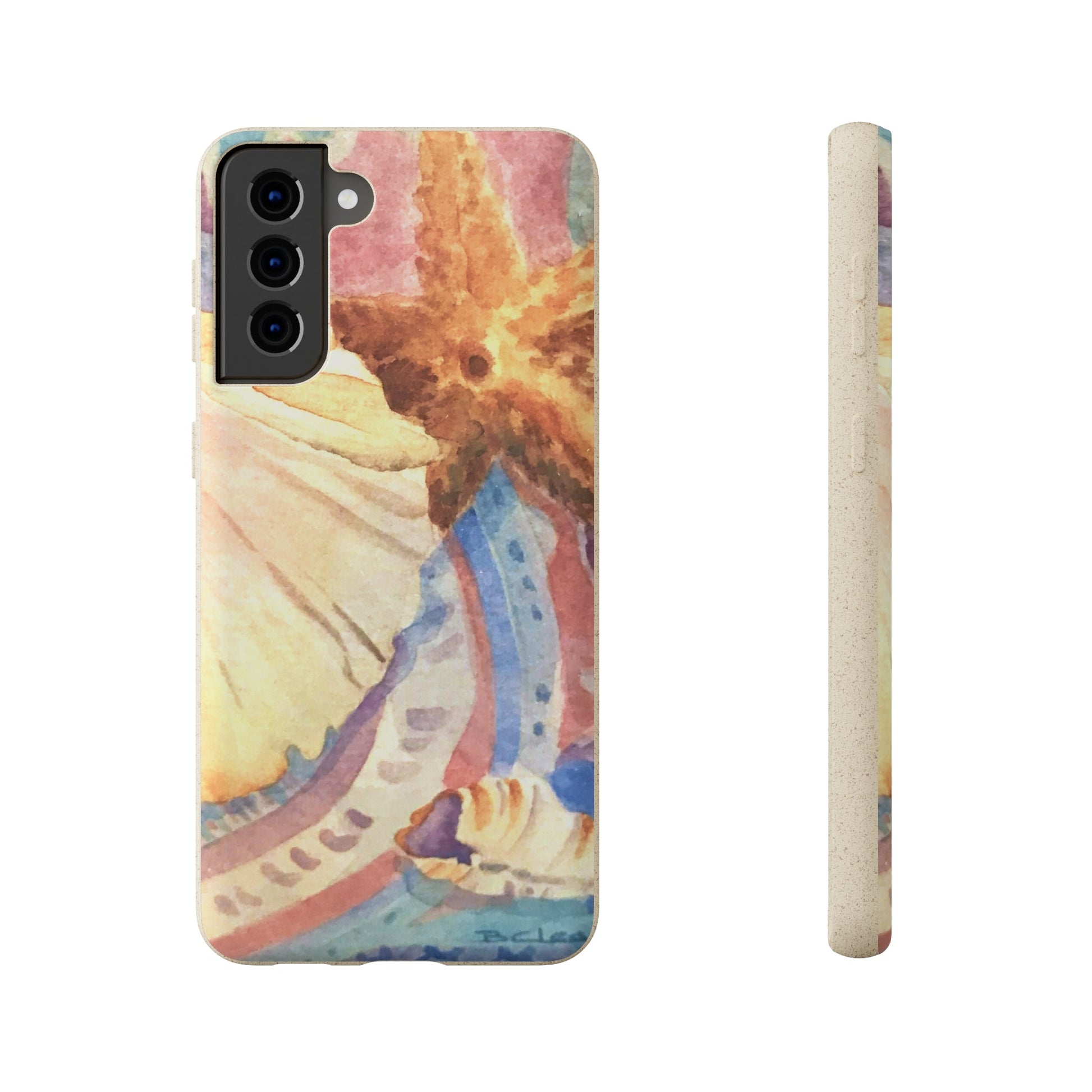 Biodegradable Phone Case with 'Treasures of the Tide' Watercolor Original Artwork by Barbara Cleary-43