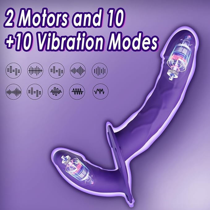 TwinnedTouch Remote Control Double Ended Dildo Vibrator-3