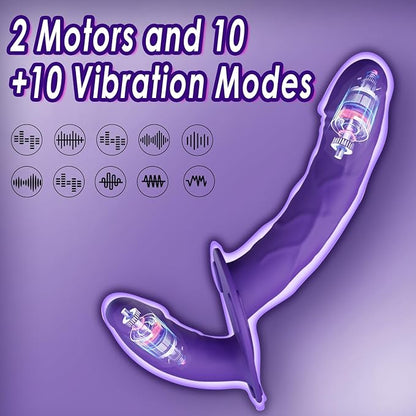TwinnedTouch Remote Control Double Ended Dildo Vibrator-3
