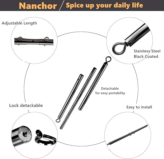 Adjustable BDSM Spreader Bar Restraint Set-3