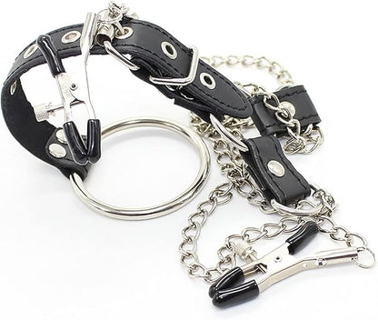 SensationBalance BDSM Nipple Clamps Penis Cage-2