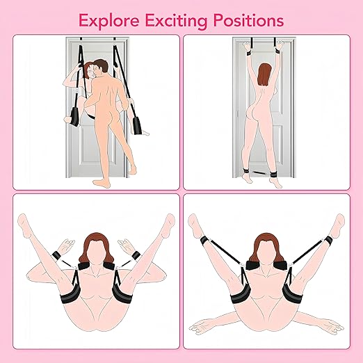 Deluxe BDSM Sex Swing with Cuffs Kit-3