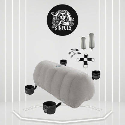SatinPulse Sex Pillow Cuffs Set-0