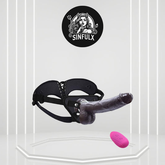 EchoDrive 2-in-1 Strap-On Vibrator with 8 Vibration Modes-0