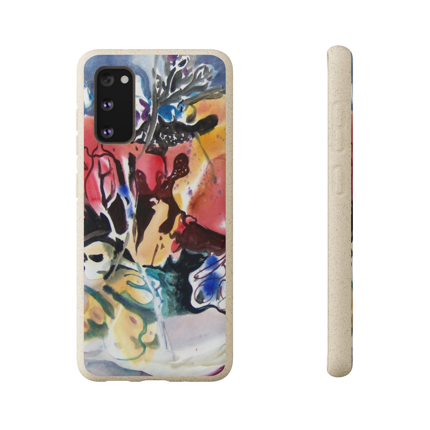 Biodegradable Phone Case with 'Floral Fantasy' Abstract Original Artwork by Barbara Cleary-45