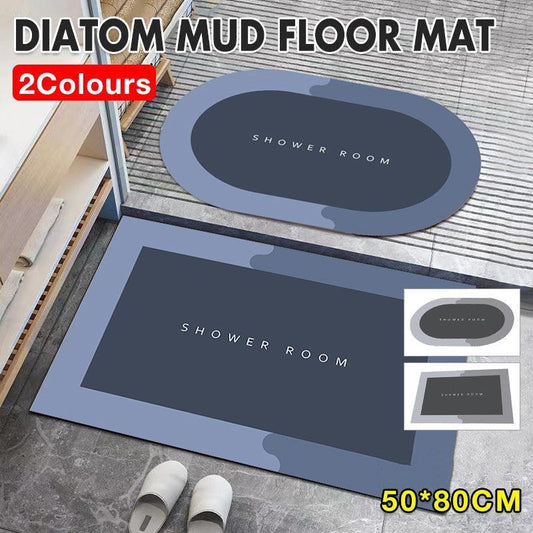 50x80CM Super Absorbent Floor Mat Soft Quick-Drying Non-Slip Diatom Mud Bath-0