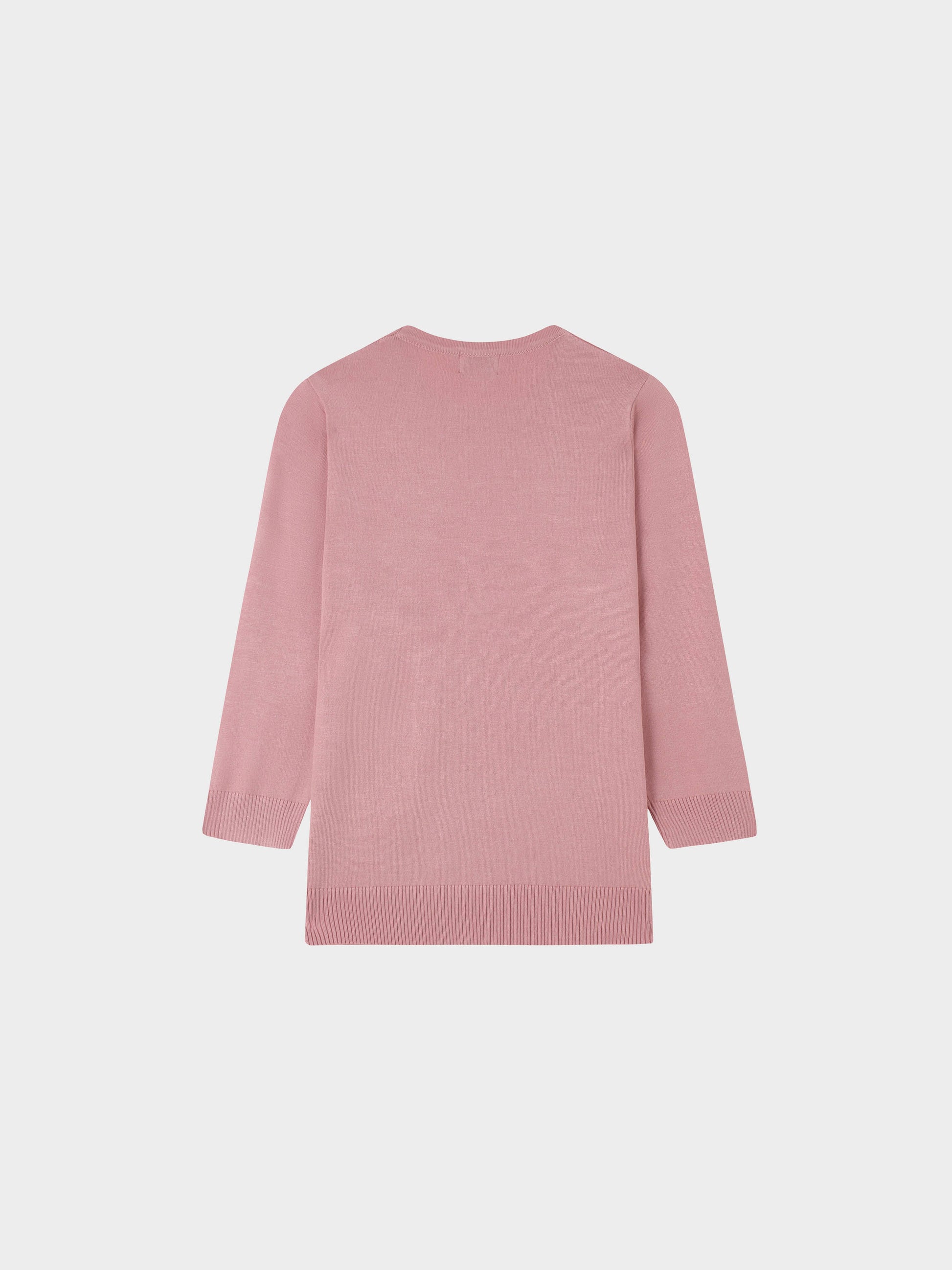 Basic Crew Sweater 3Q-Mauve-1