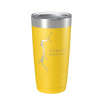 Allegheny Reservoir Tumbler Lake Map Travel Mug Insulated Laser Engraved Coffee Cup Pennsylvania 20 oz-19