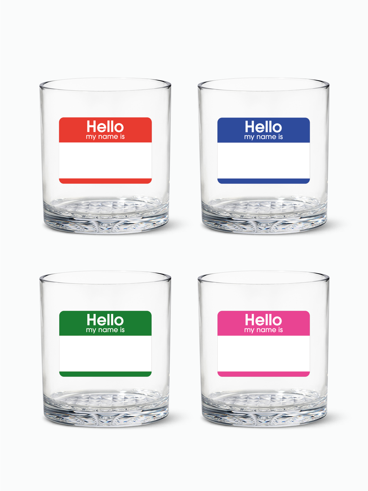 Hello My Name Is - RESERVE 12oz Old Fashioned Tritan™ Copolyester Glass-0