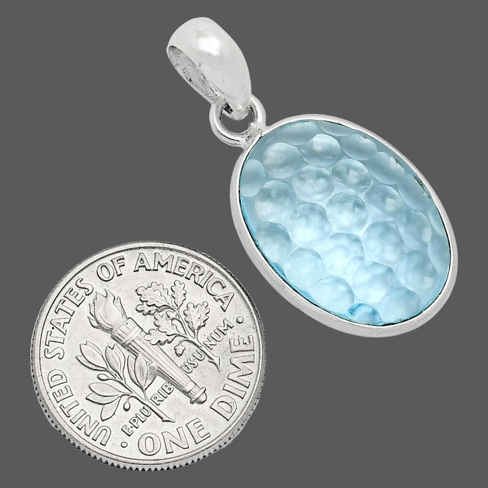 Fancy Cut Premium Sky Blue Topaz Pendant P-1001 13-EP10055-2