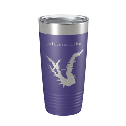 Calaveras Lake Map Tumbler Travel Mug Insulated Laser Engraved Coffee Cup Texas 20 oz-15