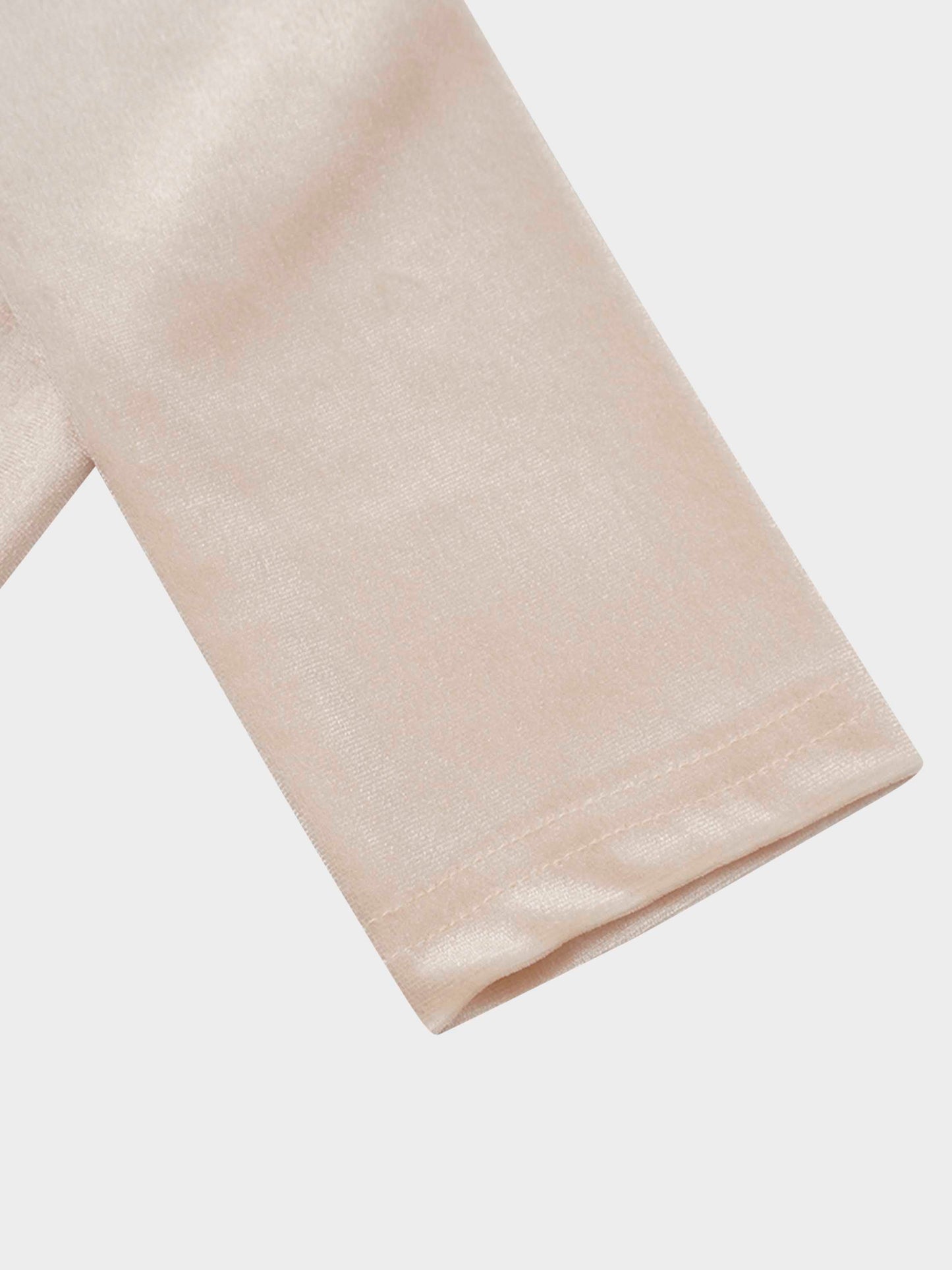 Flower Printed Velour Turtleneck-Cream-4